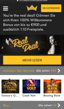 InterCasino mobile App