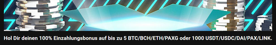 Banner mit der Beschreibung des Cloudbet Bonus