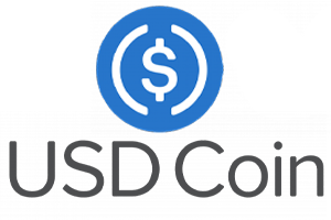 Das Logo der Kryptowaehrung USD Coin